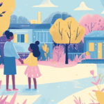 An image of a family strolling through a park, enjoying the serene surroundings and each other's company.